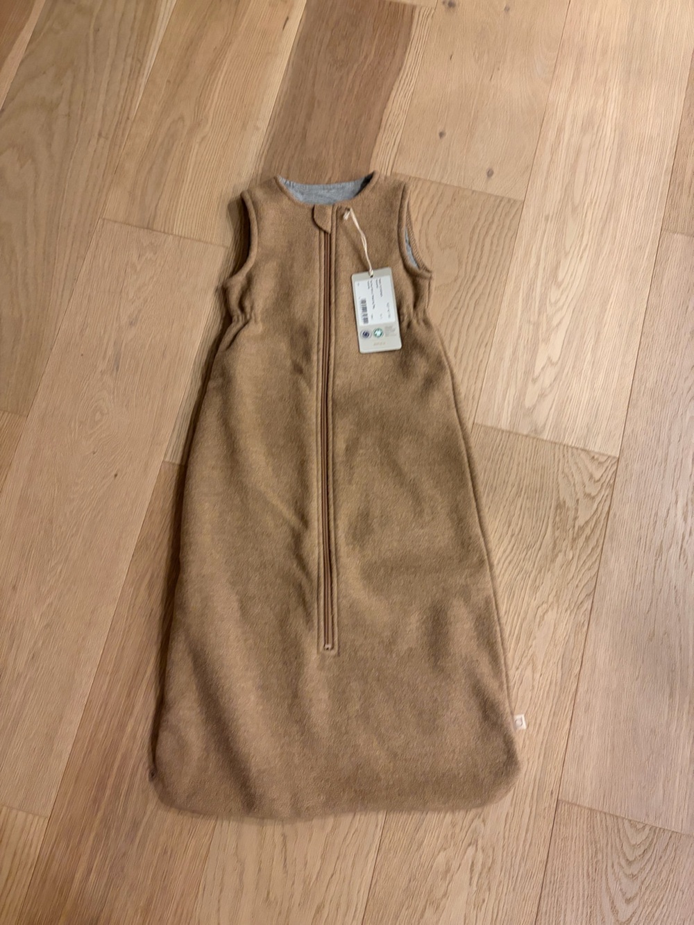 Neutral Brown Kids Sleep Sack with Front Zip